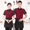 Hotel Work Vêtements Summer Serveur Restaurant Uniformes de restauration KTV Hot Pot Shop Shops Short-Marseved Salles Shirts H2216