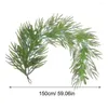 Decorative Flowers Christmas 5Ft Greenery Garland Cypress Rattan Wedding Decoration Holiday Artificial Tools