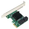 Kartlar 4 bağlantı noktası SATA 3.0 - PCIE Genişletme Kartı PCI Express PCIE SATA Adaptörü PCIE SATA 3 HDD SSD IPFS Madencilik Denetleyicisi için Dönüştürücü