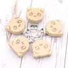 Pacifier Panda 20 stks Konijnvorm Woodcut Custom Baby houten fopspeen clip Baby Tentether Neutral Surprise Cadeau