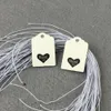 100Pcs/Lot 3x2cm Paper Tags Handmade Thank You Trendy Scallop Hang Tags Paper Packaging Labels With 100Pcs Strings Wholesale