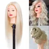 Mannequin hoofd met 85% echt menselijk haar voor poppen kapsels professionele styling kapperskapper training hoofden 60 cm