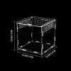 7x8x10 cm transparente Reptilien -Zuchtbox Acryl -Fütterungsbox 360 Grad hoher transparenter magnetischer Haustierkletter -Terrarium