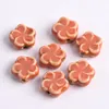 10pcs Fleur Fleurée 16 mm Glaze de fantaisie à la main en porcelaine en porcelaine en porcelaine lâche Perles pour les bijoux Faire des découvertes d'artisanat bricolage