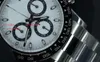 Stålkronograf Meteorite Factory Dial 40mm EW Movement White Watch Watch Automatisk mekanisk designer 904L Rostfri AAAAA 894 OLEX