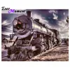 Ever Moment 5D DIY Diamond Pintura de tren completo Train 5D Diamond Bordery Bordery Cross Stitch Sqaure Round Stones Kit de mosaico ASF860