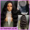 Ondas de corpo negro e negro brasileiro da Malásia Brasileira Malásia 13x4 Peruca Frontal de renda transparente 24 polegadas 100% crua Remy Cabelo humano à venda