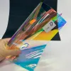 30x135cm Iridescent Holographic Clear Transparent PVC Fabric Leatherette Laser Rainbow Film Vinyl Craft Bags DIY Bows Making