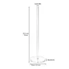 Toilet Paper Holders 20-Inch Clear Acrylic Toilet Paper Holder Toilet Paper Roll Storage Holder Modern Freestanding Bathroom Toilet Tissue Stand 240410