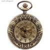 Pocket Watches Vintage Charm Unisex Fashion Roman Number Quartz Steampunk Pocket Women Man Necklace Pendant With Chain Gifts Y240410