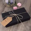 Kraft Gift Tags Sacloped Edge Wedding Party Paper Carte Paper Tag Festival Remarque DIY Blank Price Label Hang Tag 50pcs / Lot avec corde 5m