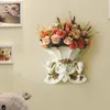 Harzkunst Vasen Home Decorative European Style Kreative Hängende Wand Vase Hochzeit Home Dekoration Wohnzimmer Tisch Blume Vase2727