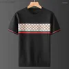 Camisetas masculinas 2023 PLUS TAMANHO DE AUTONO MEIA MANGA DO SUDETRO CAMADA CAMPA CHURTA JACQUARD LINHA LINHA CASUAL TOP GRANDE