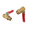 Connettore di rubinetto del tubo flessibile da giardino 1/4 "3/8" filo BSP maschio a maschio con leva rossa Connettore di montaggio del tubo dell'interruttore di flusso dell'acqua