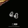 Sier aiguille, zircon, gourde, style Instagram coréen perle creux, boucles d'oreilles légères, boucles d'oreilles neuves élégantes et populaires pour femmes