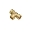 Male 1/2 3/4 Plumbing T Type Connector Brass G1/2 G3/4 Tee Water Splitter Threaded Connector Pipe Fittings 1Pcs