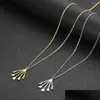 Pendant Necklaces Cxwind Stainless Steel Moon Phase Earring Gold Plated Sier Necklace Valentines Day Drop Delivery Jewelry Pendants Dhh8Z