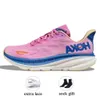 Обувь Hokahs Pink Blue Clifton 9 кроссовки Hokah Bondi 8 Женские мужские люди бесплатные люди Carbon x2 Cloud Белый черный апельсиновый желтый теннис бегуны