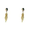 Elliptical Long Tassel with Fashionable Design, No Holes, Ear Bone Clip Vintage Earrings