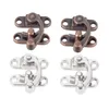 2pcs Box Latch Hasps with screws Antique Padlocks Silver/Red Copper Buckle lock 29mm*33mm Jewelry Wooden Box Wine Case hardware