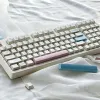 Combos 140 Keys Profile wiśni Kaomoji Milk White Keycap PBT Materiał Subbed dla przełączników MX Mechanical Gaming Keyboard