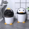 ペンギンのゴミ箱家庭用バスルームトイレベッドルームリビングルームゴミ箱キッチンプラスチックダストビン雑貨樽廃棄物ボックス