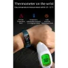 Regarde un nouveau E66 Smartwatch pour les hommes Thermomètre ECG Pression artérielle Oxygène PPG Sports Sports Sports Band Smart pour iOS Android