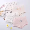 4st Girls Cotton Panties Kid Antibacterial Boxer Brief 2y Young Child Cartoon Underwears Toddler Thin Breattable Cute Knickers 240329