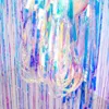 Party Decoration Rain Silk Curtain Birthday Rainbow Tassel Ribbon Laser Graduation Stage Pull Flower Wedding 2021184S