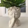 Stampo in silicone 3d carino ragazza fiore pentola stampo fai -da -te artigianato fatto a mano Cancella cristallo resina epossidica stampo per decori per la casa