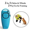 1PCS 2 IN1 PORTABLE PET Dog Clickers et Whistle Ring Pice Puppy Dog Training Guide Guide avec une bague clé Perro Adiestramiento