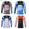 Chemises cyclables Tops pour hommes T-shirt de motocross Jersey de VTT Cross Enduro Offroad DH Jersey Séchant à séchage Bat Bat Bulle Downhill Vente Y240410