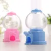 Uppsättning av 12 plast Gumball Machine Candy Treat Bubble Bubble Gum Dispenser Kids Birthday Party Favor Gift Box Kiddie Parties Decor2357