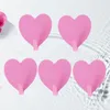 Hooks 5Pcs Heart Shape Seamless Sticky Hook Stainless Steel Wall-mounted Coat Hat For Home Office (Pink)