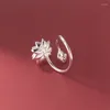 Clusterringe Vintage Lotus Blumenring für Frauen Boho Schmuck Geschenk Hochzeitsfeier Bohemian Geschenke JZ486