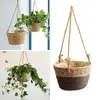 Jardim Plant Storage Basket Jute Rode Planter Home Decorativa Decorativa tecido interno externo Pot de vaso de vaso de vasos de plantas cabide