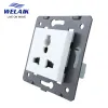 Welaik 10a eu standard standard trois trous multipuptive power diy-partts socket parties sans panel en verre A8MUW