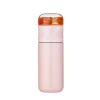 Insulated Cup with Filter Stainless Steel Tea Bottle Cup with Glass Infuser Separates Tea and Water 300ML Thermos Vacuum Flask