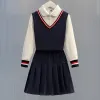 Vêtements Ensembles pour filles Kirt Preppy Skirt Twinset École uniforme Enfants Costume Kids Suit Baby Clothes 4 6 8 9 10 12 14 ans