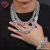 Hiphop Iced Out Miami Sterling Sier 16mm Custom Moissanite Cuban Link Chain