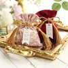 Velvet Gift Sac 3 tailles Fête de mariage Velvet Candy Box Sacs-cadeaux pour cadeau de mariage Small Gold Trawstring Gift Candy Sachets