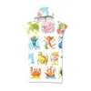 Niedliche Meerjungfrau -Print Mikrofaser -Neoprenanzug Wechseln Sie Robe Poncho Hood Beach Handtuch Qick Trockener Kapuzenhandtücher für Schwimmstrand Surf Beachwege