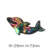 Couleur perlée 3D Couleur de perle du coeur Dolphin Patch Patch Diy Applique pour pantalon manteau Sac Broche de soie indienne