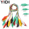 10 stks 50 cm gekleurde krokodilclip 28 35 45 mm elektrische draadtestkabel dubbele uiteinde alligator clip diy voeding kabel jumper