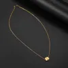 Hangende kettingen roestvrijstalen kettingen vier blad klaver mode klassieke stijl heren ketting ketting voor vrouwen sieraden kraag hanger geschenken nieuwe 240410