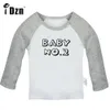 Baby No. 1 and Baby No. 2 Fun Art Printed T shirt Cute Twins Baby Tops Baby Boys Girls Long Sleeves T-shirts Infant Soft Clothes