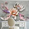 Gobeliny Boho Tapestry 3D wytłaczane kwiaty kwiaty