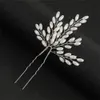 Hairpins Clips U-shaped Handmade Pearls Wheat Ears Wedding Bridal Hair Accessories Girls Fairy Side Pins Bride Headpiece Jewelry