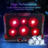 Pads 17inch Gaming Laptop Cooler Six Fan Led Screen Two USB Port 2600RPM Laptop Cooling Pad Notebook Stand for Lapto