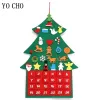 DIY Felt Christmas Advent Calendar Christmas Tree Calendar With Pockets Kids Wall Hanging Gift for Christmas Home Decoration